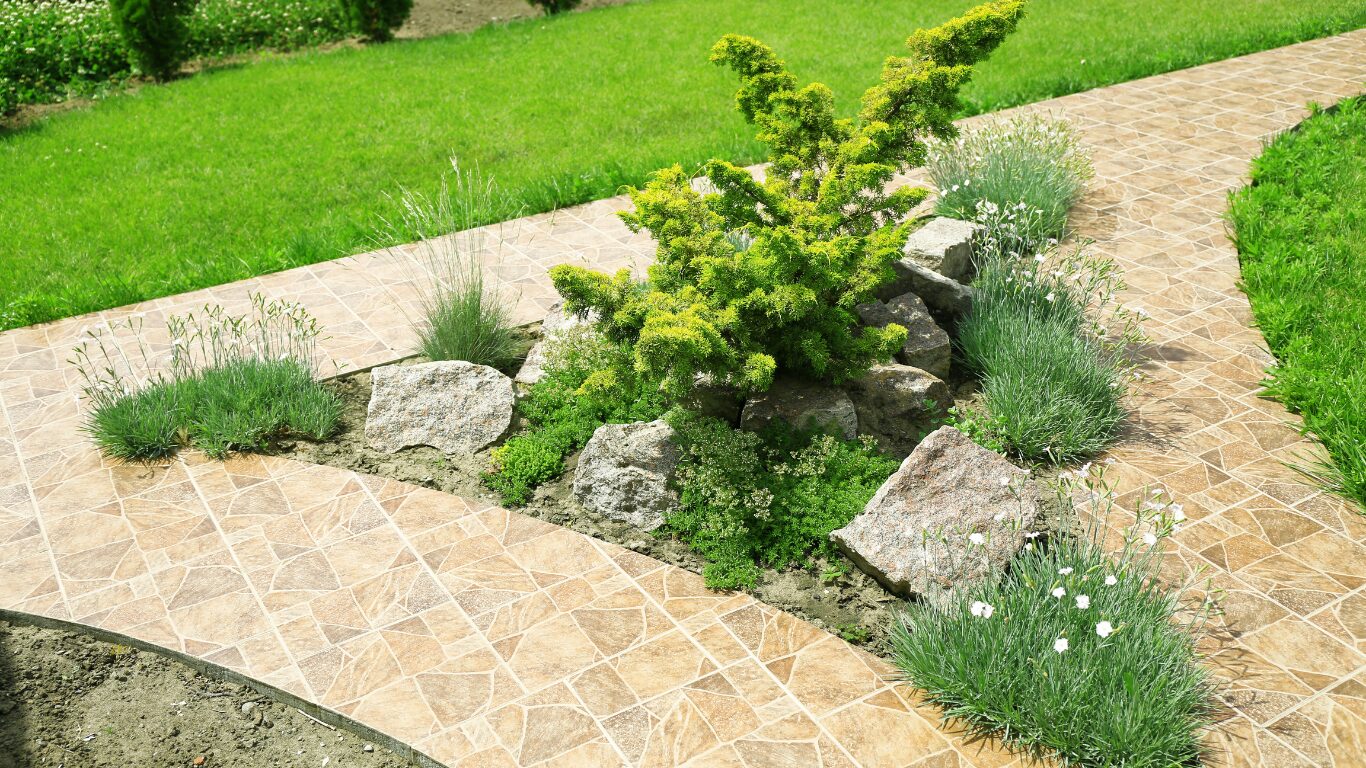 Get rid of the grass and replace it with tiles